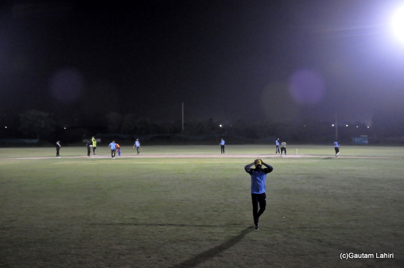 Cricket match fielders arranging at field positions by Gautam Lahiri